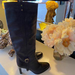Sergio Rossi I Brown Knee-High Heeled Boot I  Size 39.5